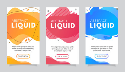 Modern fluid mobile for flash sale banners. Sale banner template design, Flash sale special offer set - Vector