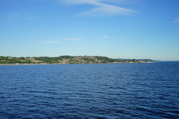 Beautiful waterfront building of Seattle, in Washington State