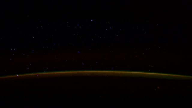 Comet Lovejoy as seen from on board the International Space Station.