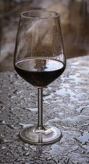 Glass of red wine
