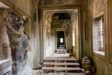 Inside the UNESCO World Heritage Site of Angkor Wat, Siem Reap, Cambodia