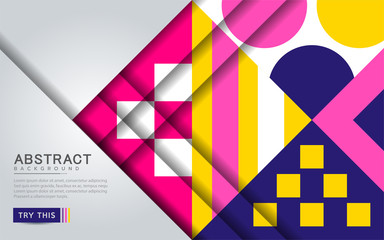 Obraz premium Overlap layer white layer combine with abstract geometric background. Modern abstract background.