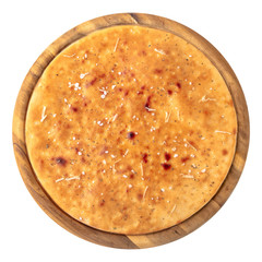 Set of pizzas top view  isolated on white background. 