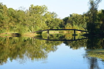 Fototapeta na wymiar bridge over lake