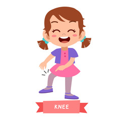 kid pointing body part vector