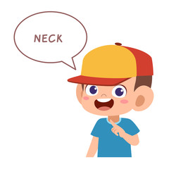 kid pointing body part vector