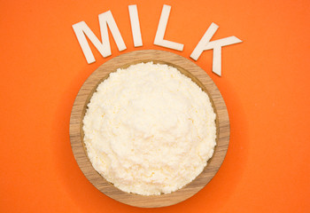 powdered milk or dehydrated milk