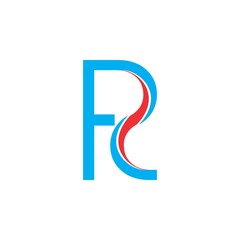 FR letter logo design vector