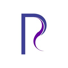 R letter 3D logo design vector