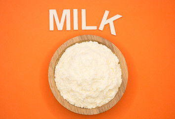 powdered milk or dehydrated milk