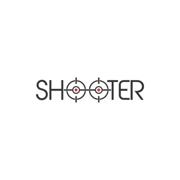 SHOOTER letter logo design vector