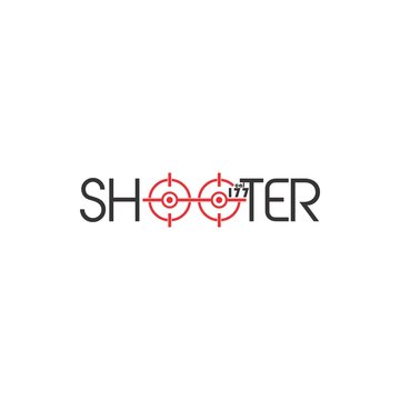 SHOOTER letter logo design vector