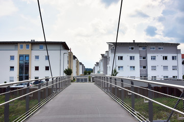 Fussgängerbrücke über die Mangfall in Kolbermoor