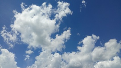 Silver And Gray Clouds With Blue Sky Background