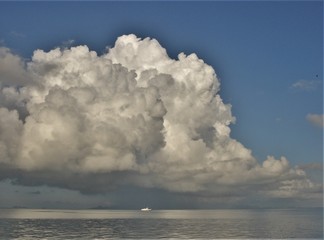 clouds over the sea