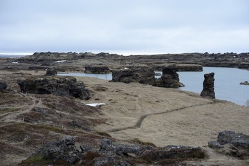 Iceland lake myvatn