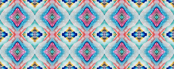 Ikat Seamless Pattern.