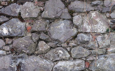 Closeup of old stone wall