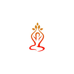 Yoga Logo Design Vector