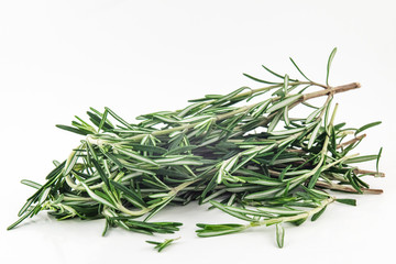 Rosemary herb spicy food isolated on white background