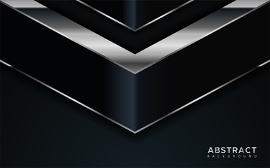 Realistic navy blue combine with silver and black line textured overlap layer background