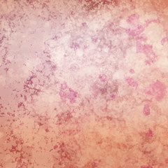 Fototapeta premium Rose pink background with soft coral peach orange and gold colors with marbled texture paper in old elegant vintage painted wall