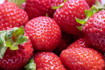 fresh red strawberries