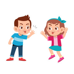 kid bully friend bad behavior vector