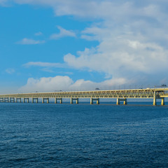 Obraz premium Sky Gate Bridge R connects Kansai International Airport in Osaka, Japan