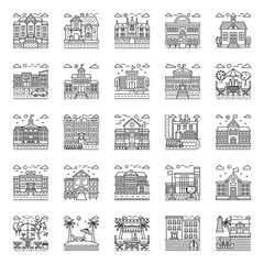 Naklejka premium Educational Institute Illustrations Pack