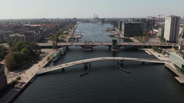 Aerial view of Copenhagen waterfront, Denmark