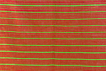 Multicolor Pure cotton Gamucha(Bath Towel) Check Fabrics Close-up.