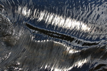 Water flowing over rocks