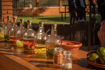 Fototapeta premium bottles of herbs