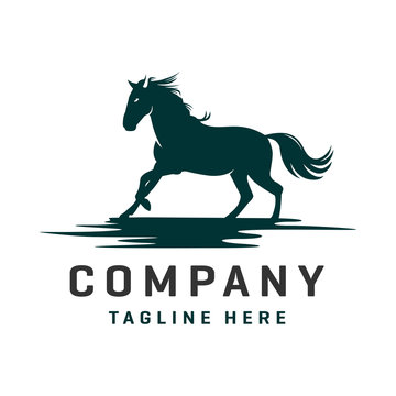 Horse and Pegasus logo design template