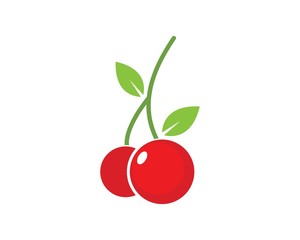 Obraz premium cherry fruit icon vector illustration