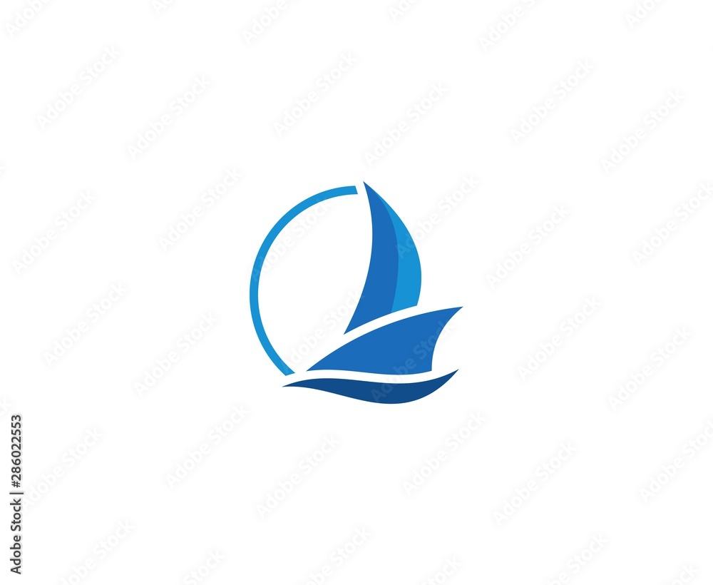 Wall mural sailing logo