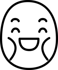 Line drawing of Thin man emoticon icon