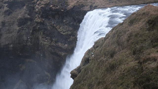 Iceland Waterfall Zenith Point Of View