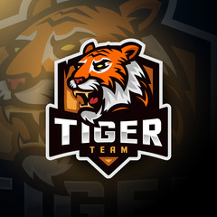 Tiger head gaming logo esport