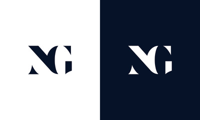 Abstract letter NG logo. This logo icon incorporate with abstract shape in the creative way.