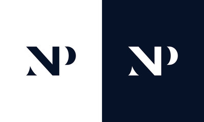 Abstract letter NP logo. This logo icon incorporate with abstract shape in the creative way.