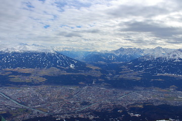 Fototapeta na wymiar Mountains in Innsbruck, Austria