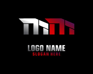 Fototapeta premium MM Initial letter logo template vector