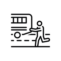 Black line icon for unfortunately 