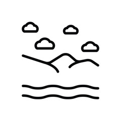 Black line icon for vast rescue 