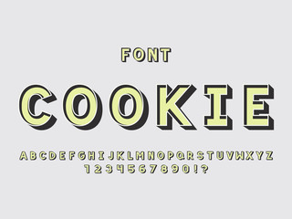 Cookie font Vector alphabet 