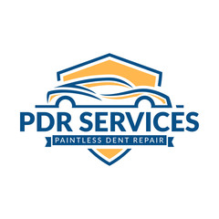 Paintless Dent Repair logo, PDR service logo, automotive company