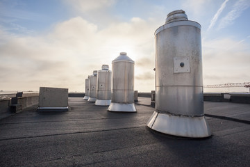 Obraz premium Chimney on the roof