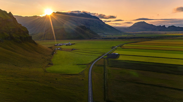 Early Monring landscape of Iceland